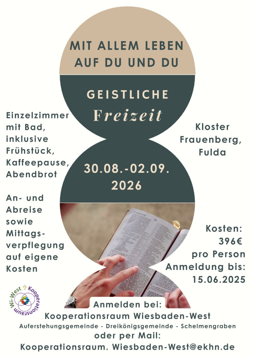 Plakat- Einladung zur geistlichen Freizeit