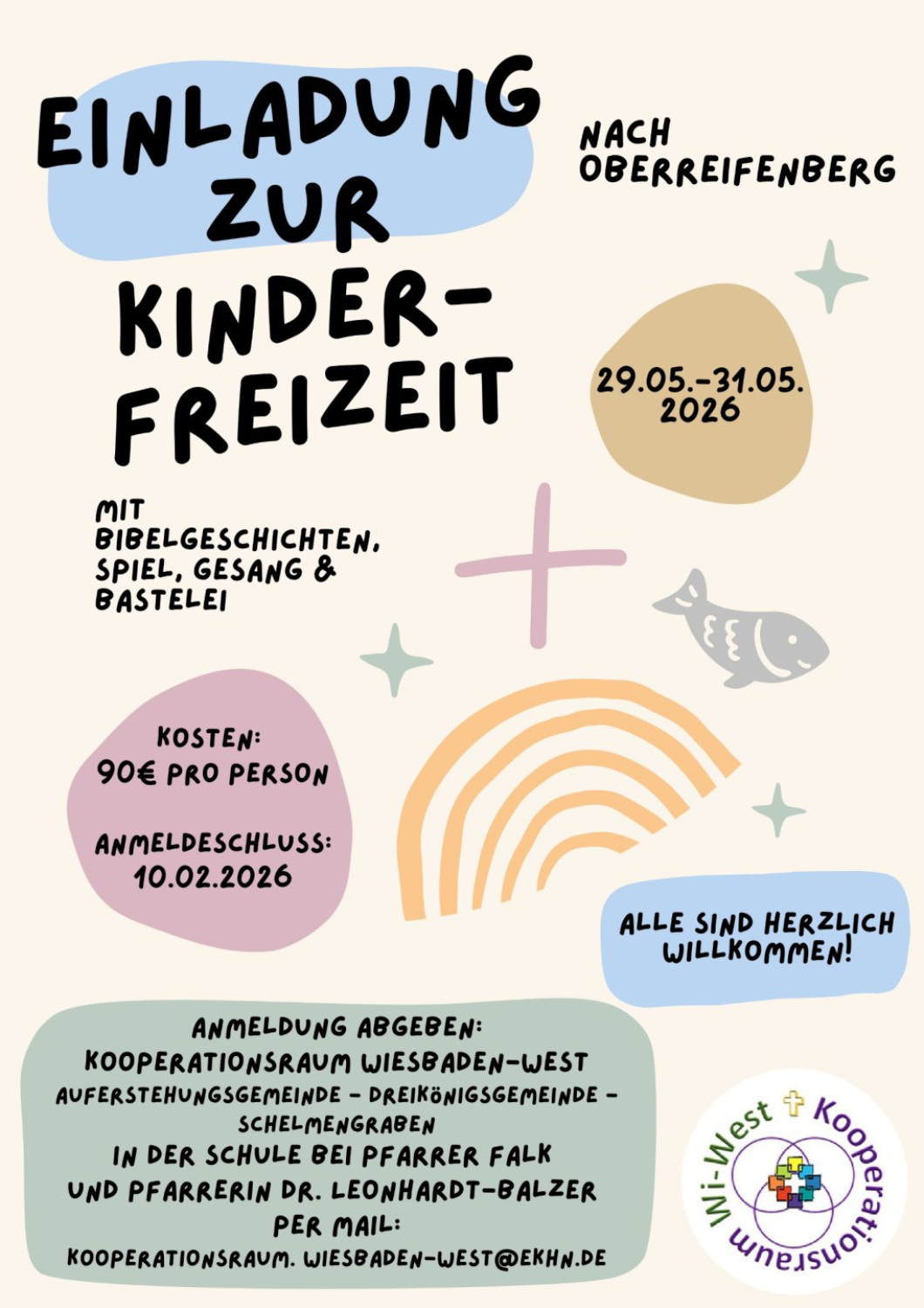 Einladung zur kinderfreizeit - Plakat